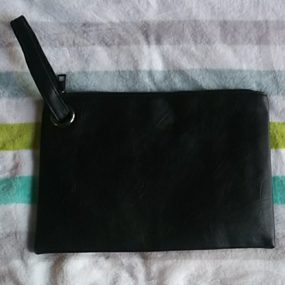 Black clutch bag